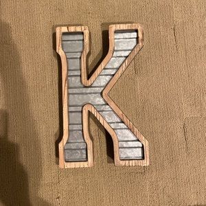 K Letter Home Decor